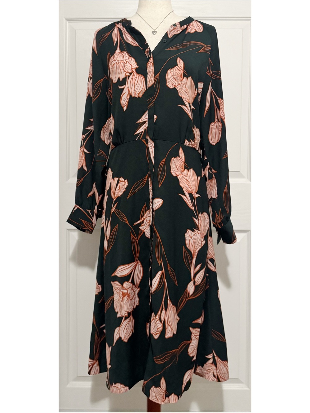 A New Day Floral Black Maxi Long Dress